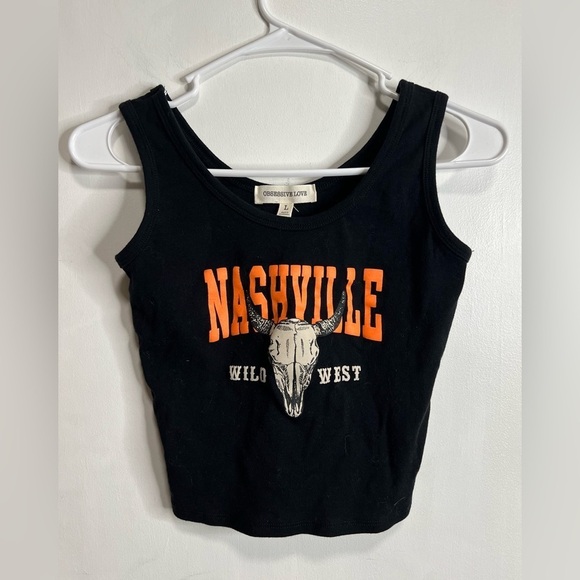 Obsessive Love Nashville Graphic Tank Top NWOT - Picture 1 of 2